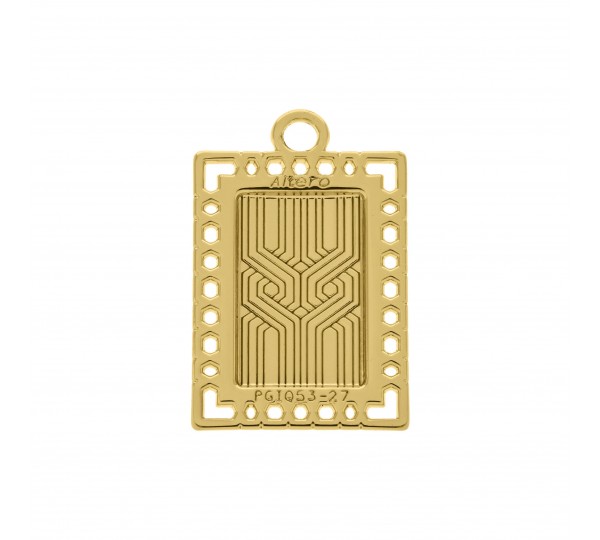 Pingente Medalha No Place For Doubts Ouro 27mm