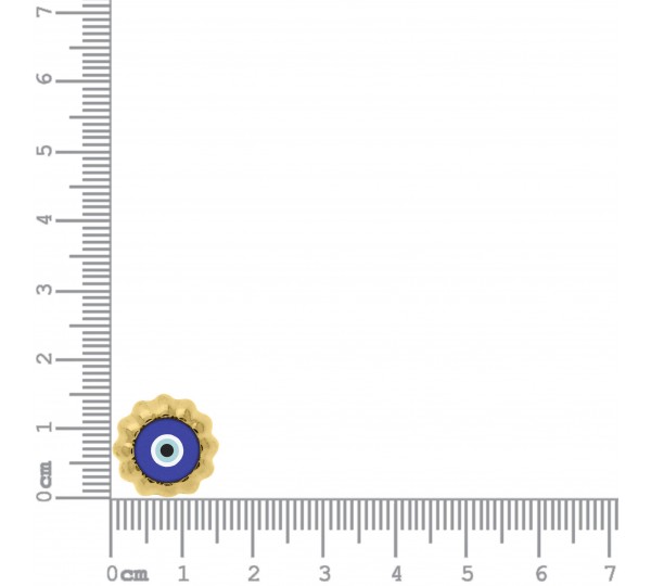 Passador Olho Grego Ouro 15mm