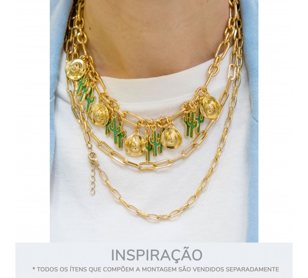 Pingente Chapéu Ouro 16mm