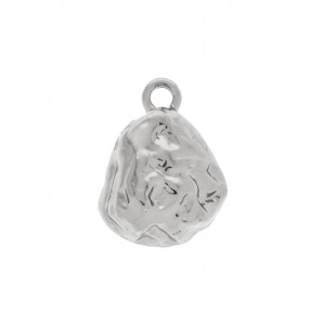Pingente Pedra Orgânica Níquel 20mm