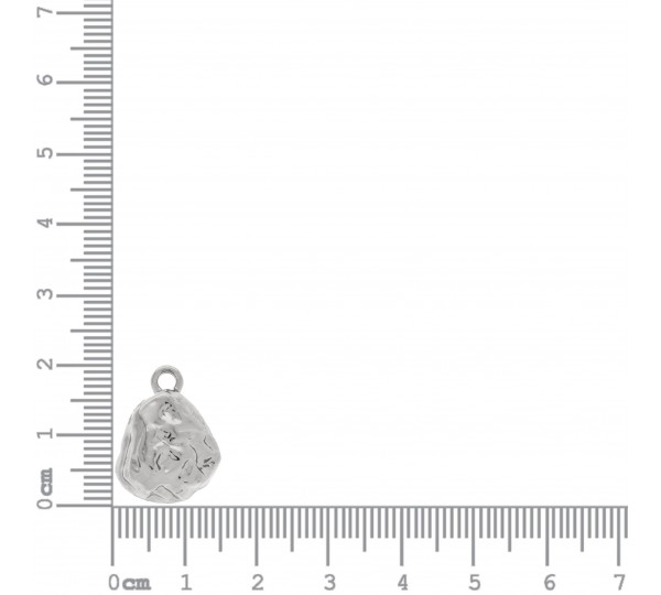 Pingente Pedra Orgânica Níquel 20mm