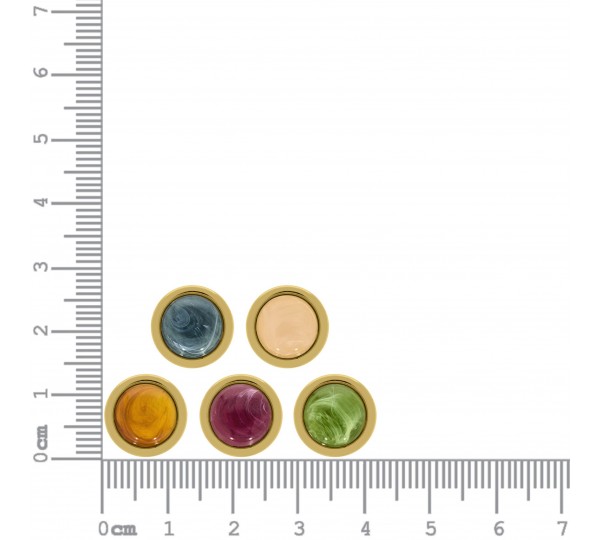 Conjunto de Passadores Ouro com Pedra 13mm