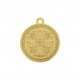 Medalha Elefante Ouro com Strass 20mm