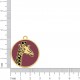 Medalha Girafa Ouro com Rosa 34mm