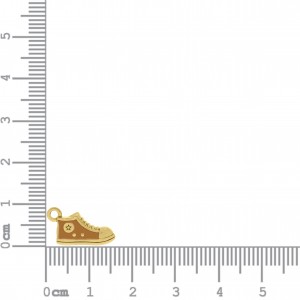 Pingente Tênis Ouro com Mostarda 16mm