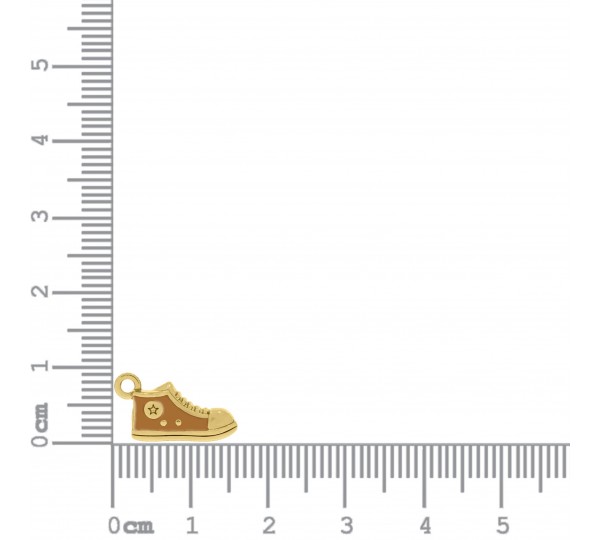 Pingente Tênis Ouro com Mostarda 16mm