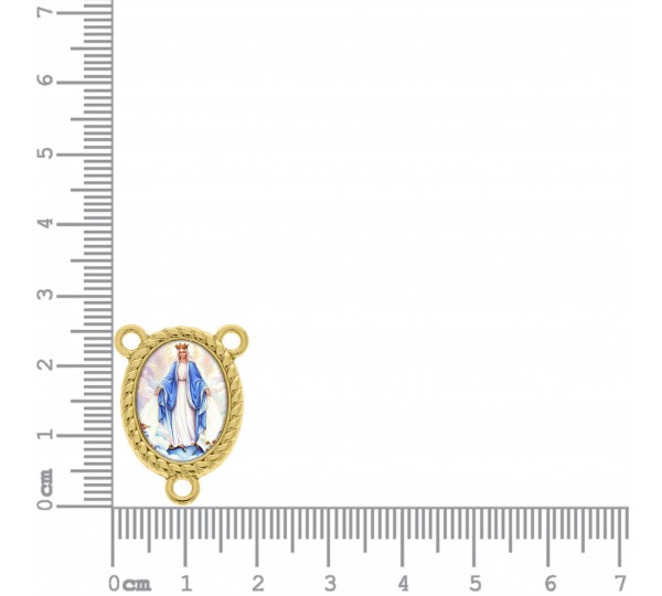 Entremeio Terço Nossa Senhora das Graças Ouro 26mm