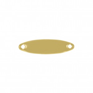 Placa Oval Ouro com Duas Saídas 27mm