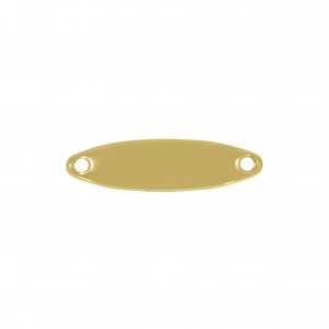 Placa Oval Ouro com Duas Saídas 27mm