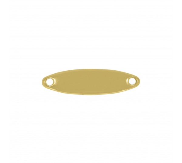Placa Oval Ouro com Duas Saídas 27mm