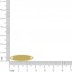 Placa Oval Ouro 27mm