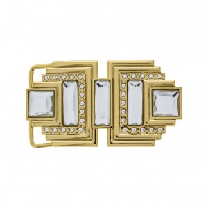 Fivela Ouro com Strass 85mm