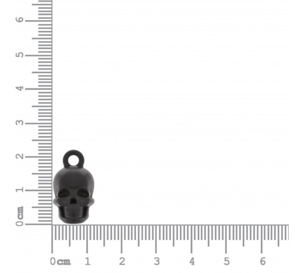 Pingente Caveira Preto 22mm