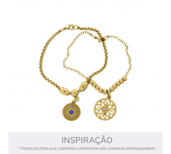 Entremeio Oval Ouro 9mm