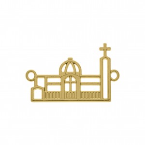 Pingente Igreja Aparecida Ouro 39mm