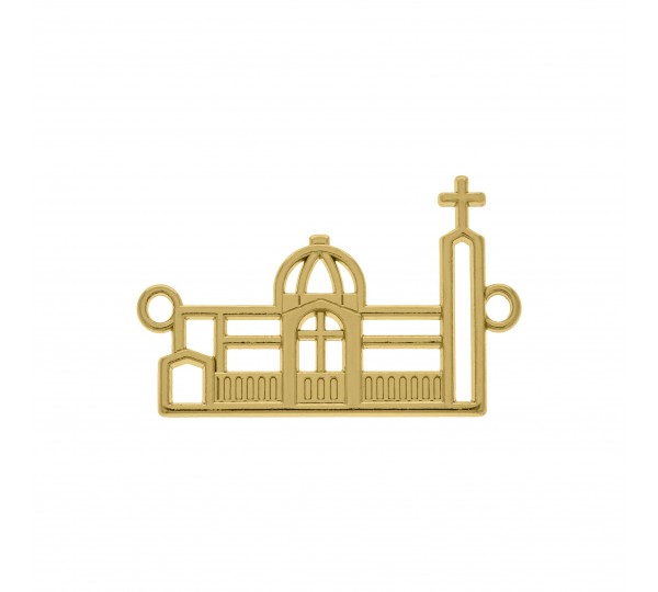 Pingente Igreja Aparecida Ouro 39mm