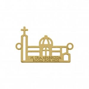 Pingente Igreja Aparecida Ouro 39mm