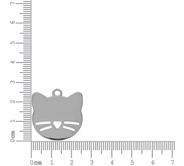 Pingente Gato Níquel 26mm