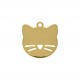 Pingente Gato Ouro 26mm