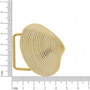 Fivela Concha para Cinto Ouro 50mm