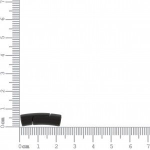 Fechamento Imã Tubo Curvo Preto Fosco 22mm