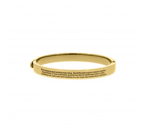 Pulseira Pai Nosso Ouro 76mm