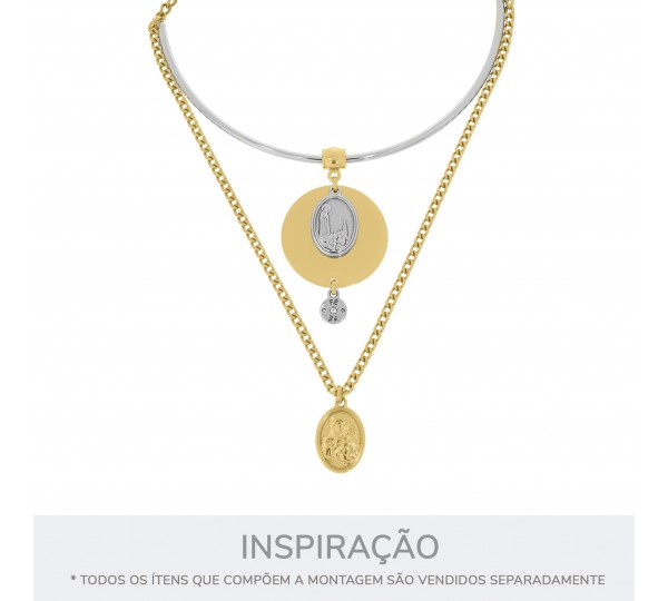 Entremeio Oval Ouro 8mm