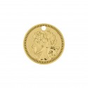 Pingente Medalha Moeda Ouro 22mm