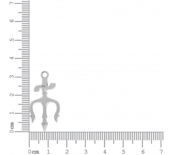 Pingente Tridente Orixá Níquel 33 mm