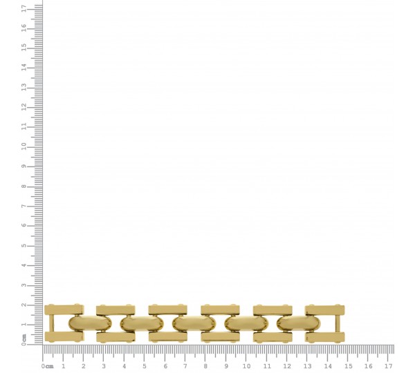 Montagem Quadrada para Pulseira Ouro com 5 Elos 149mm