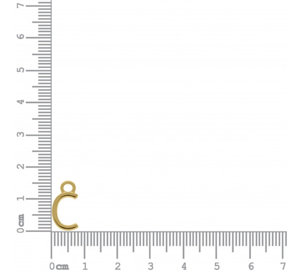 Pingente Mini Letra C Ouro 12mm