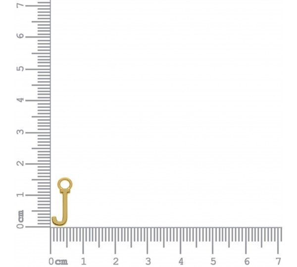 Pingente Mini Letra J Ouro 12mm