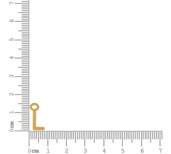 Pingente Mini Letra L Ouro 12mm