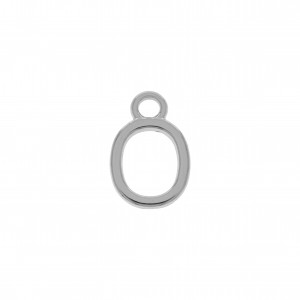 Pingente Mini Letra O Níquel 12mm