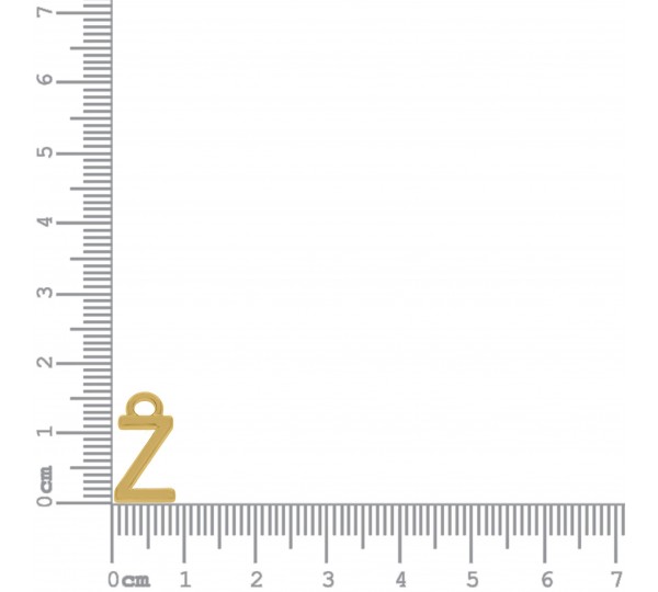 Pingente Mini Letra Z Ouro 12mm