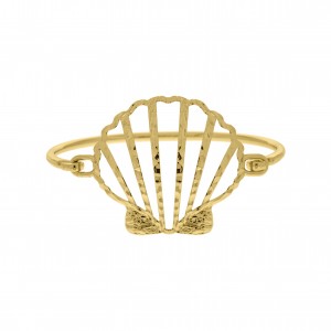 Pulseira Concha Média Vazada Ouro 71mm