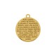 Pingente Medalha Ave Maria Ouro 32mm