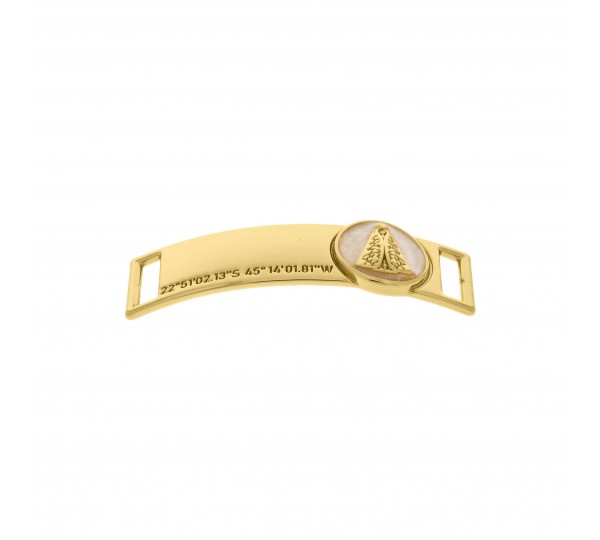 Passa Tira Nossa Senhora Ouro com Pérola 51mm