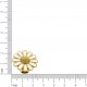 Ponteira Flor Ouro com Branco 25mm