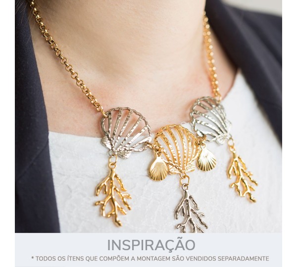 Pingente Concha Ouro 17mm