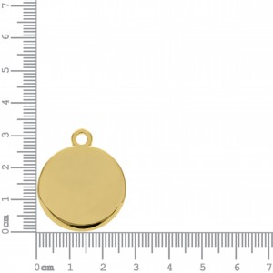 Pingente Medalha Ouro sem Argola 32mm