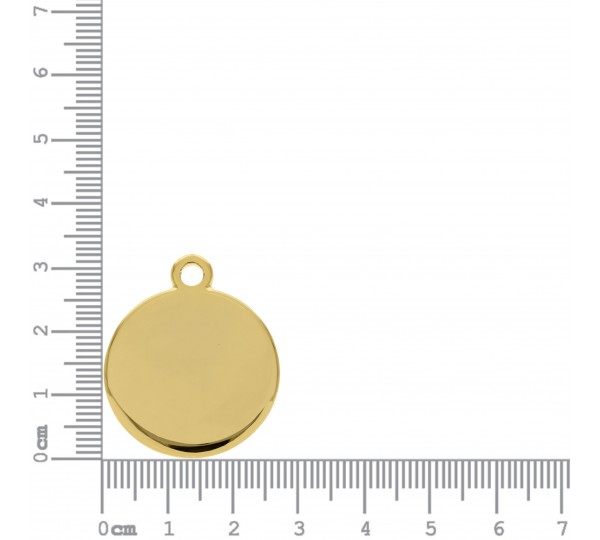Pingente Medalha Ouro sem Argola 32mm