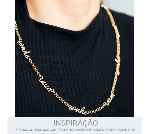 Pingente Sonhe Ouro 32mm
