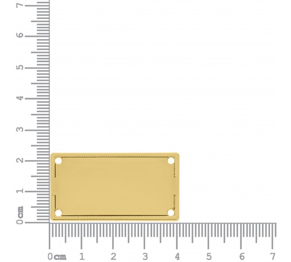 Placa Retangular Ouro 41mm