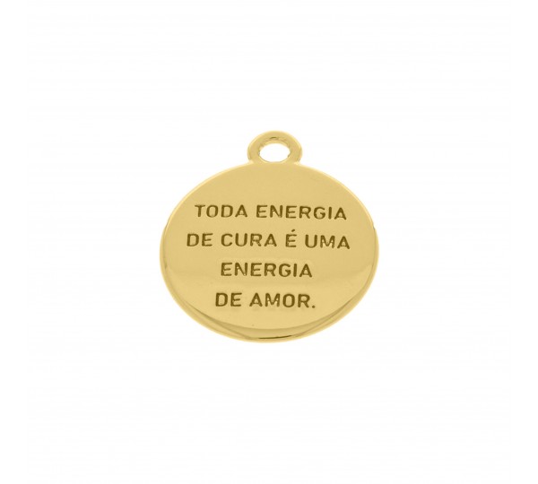 Pingente Símbolo Reiki Ouro 24mm
