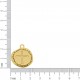 Pingente Medalha Duas Cruzes Dourado 25mm