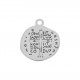 Pingente Medalha Duas Cruzes Níquel 25mm