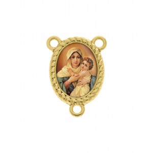 Pingente Mãe Três Vezes Admirável Ouro 26mm