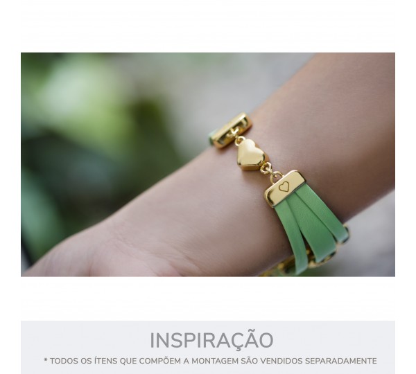 Fechamento Imã Coração Ouro 23mm