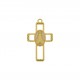 Pingente Cruz Nossa Senhora Ouro com Pérola 40mm